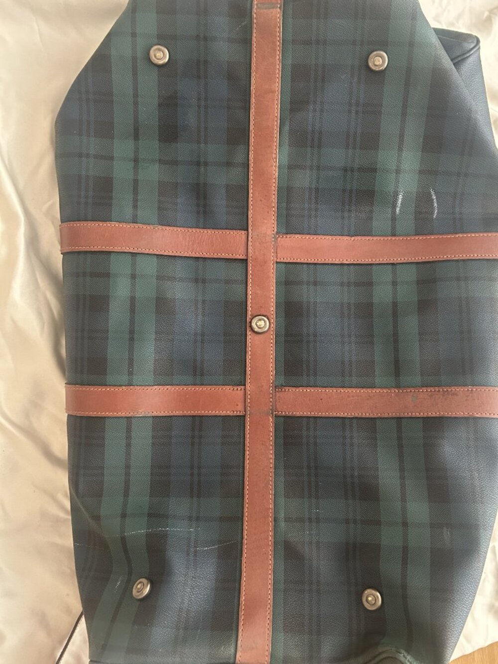 Polo Ralph Lauren Heritage “Black Watch” Tartan Canvas Vintage Large Duffel Bag - Picture 15 of 16